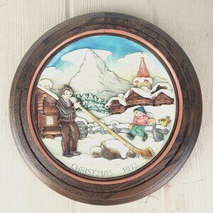 Anri Christmas Day 1973 Vintage 3D Wall Hanging